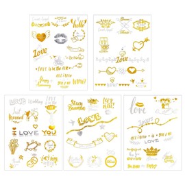 Gold Bachelorette Temporary Tattoos For Women Adult Temporary Tattoo for Bachelorette Party Favor Accessories Decoration