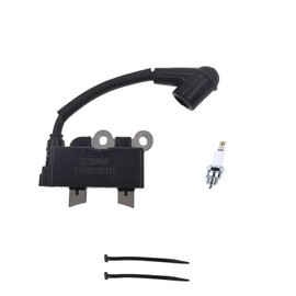 INPWOC Ignition Coil 291337001 with Spark Plug for Ryobi RY254BC 25.4CC and RY252CS RY253SS RY251PH 25cc String Trimmer 2 Cycle Trimmer Brush Cutter