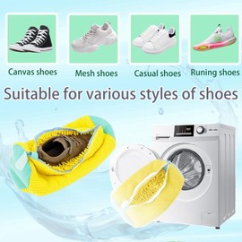 Shoe Washing Machine Bag Shoes Laundry Bag Shoe Washing Bag for Washing Machine Laundry Shoe Bag For Washer And Dryer Reusable Shoe Washing Bag for All Shoe Types And Sizes（YELLOW 1PC）