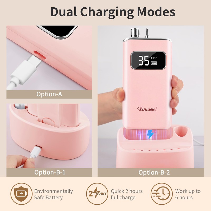 Enniewi Nail Cutter 35000RPM 028U4 Pink