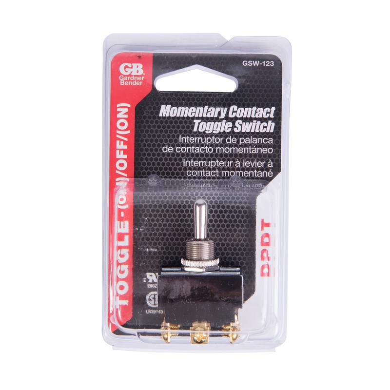 Gardner Bender GSW-123 Electrical Toggle Switch, DPDT, Mom ON-OFF-Mom-ON, 20