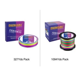 Braided Fishing Line Abrasion Resistant Superline Zero Stretch&Low Memory Extra Thin Diameter Multicolor 327Yds,40LB
