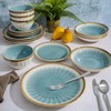 Gibson Elite Mayfair Bay Embossed Double Bowl Dinnerware Set, Service