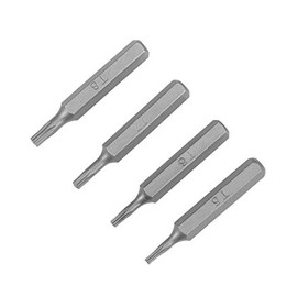 uxcell Torx Bits Set 4pcs 5/32 Inch Hex Shank T5 T6 T7 T8 Screwdriver Bit Set 28mm Length S2 Screw Driver Kit Tools