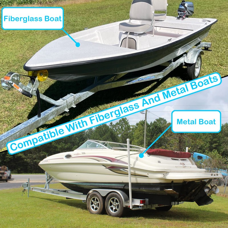 NOVINO 16PCS Boat Trailer Bunk Slides Pads and 4PCS Boat