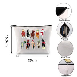 Horse Gift Horse Motif Gift Farm Animal Zipper Pouch Makeup Bag Gift for Horse Lover (Horse Bag CA)
