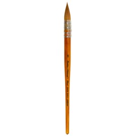 Silver Brush Limited 2025S-MD Golden Natural Quill Paintbrush for Oil, Acrylic, Watercolour, Gouache, Inks, & Dyes, Size MD, Short Handle