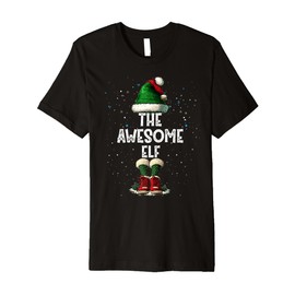 The Awesome Elf Costume Matching Family Christmas Elf Squad Premium T-Shirt