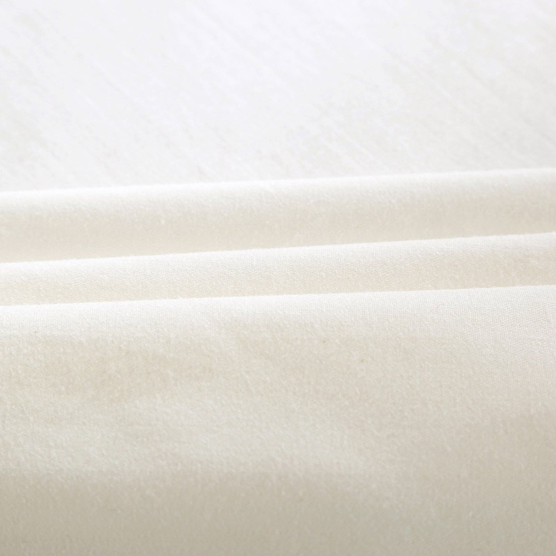 WOLTU Pillowcases Cotton Cushion Covers for Bedroom Sofa Pair Cream