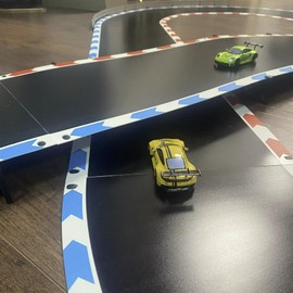 Generisch Support Set for Bridge Crossing Ground Shaft Steep Curve HO 16.5 mm Black Compatible with Carrera Hybrid DR!FT Sturmkind