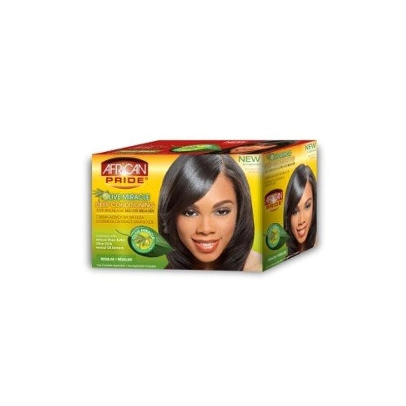 African Pride Hair Conditioner and Relaxer Kit, Regular, Olive, 1