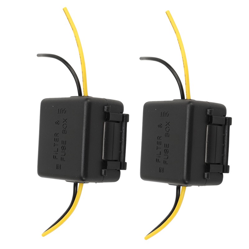 2Pcs Car Power Filter 12V Interference Proof Noises Reduction Reliable