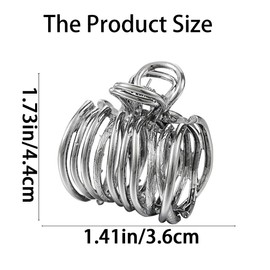 Qinsky Hohe Pferdeschwanzklammern,3 PCS Metall Haarspangen Hohler Hoher Pferdeschwanzclip Hohen Fixieren Haarklauen rutschfeste Haarklauen für Frauen Mädchen Dickes Langes Haar