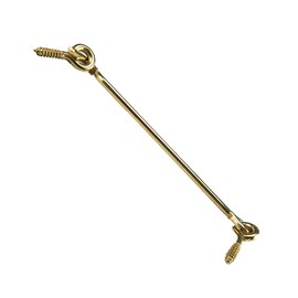 Hook and Eye Latch 10cm Retro Cabin Hooks Outside Solid Brass Door Hook Latches Window Cabinet Latches for Door Gate Window Closet Shed Copper