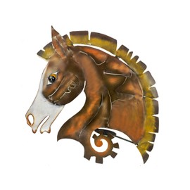 Sofia's Findings Artisan Crafted Painted Iron Plasma Cut | Metal Wall Art | Horse Head | 3