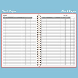 Registro de cheques A5 Registro de cheques con registros de cheques y transacciones, folletos de registro de abalorio bancarias para uso personal y la