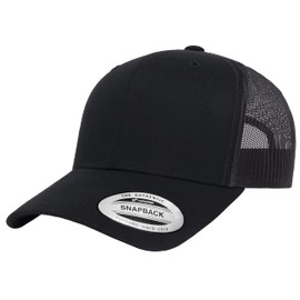 Yupoong Men's YP Classics Retro Trucker Cap 2-Tone, Black/Charcoal, OSFA