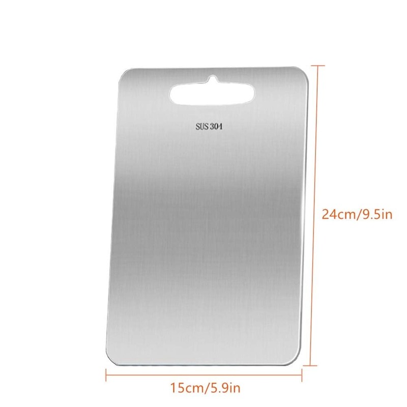 Stainless Steel Chopping Board, zosenda Double Sided Mold-Free Cutting Board,