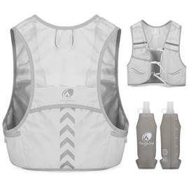 Running Vest with 2 Pieces 500 ml Water Bottle, Lightweight Running Backpack Men Women Hydration Backpack Hydration Vest for Waist Running Running Marathon Accessories, M/L