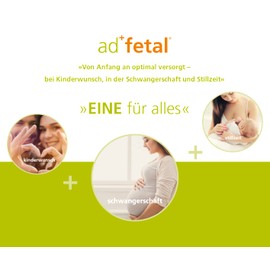 adfetal Vegan Prenatal – Optimal Care for Desiring Children, Pregnancy & Breastfeeding – Folic Acid, Iodide, Vitamin D, Algae DHA – 90 Soft Capsules + "From Desire to Wish Child" by Prof. Bühling