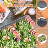 BEWOS 2 PCS Carbon Steel Cooking Trays for Oven –34×23.3×2.2cm