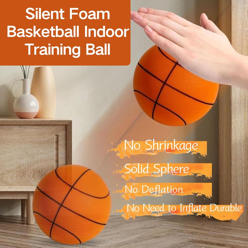 2025 Upgrade Silent Basketball, Silent Foam Basketball Indoor Training Ball,