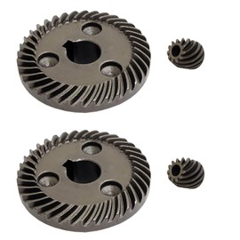 2 Sets Metal 36-Teeth Gear 11 Tooth Spiral Bevel Pinion Compatible With Makita 9553-9555 9557 9558 Angle Grinder Electric Tool Replacement Parts
