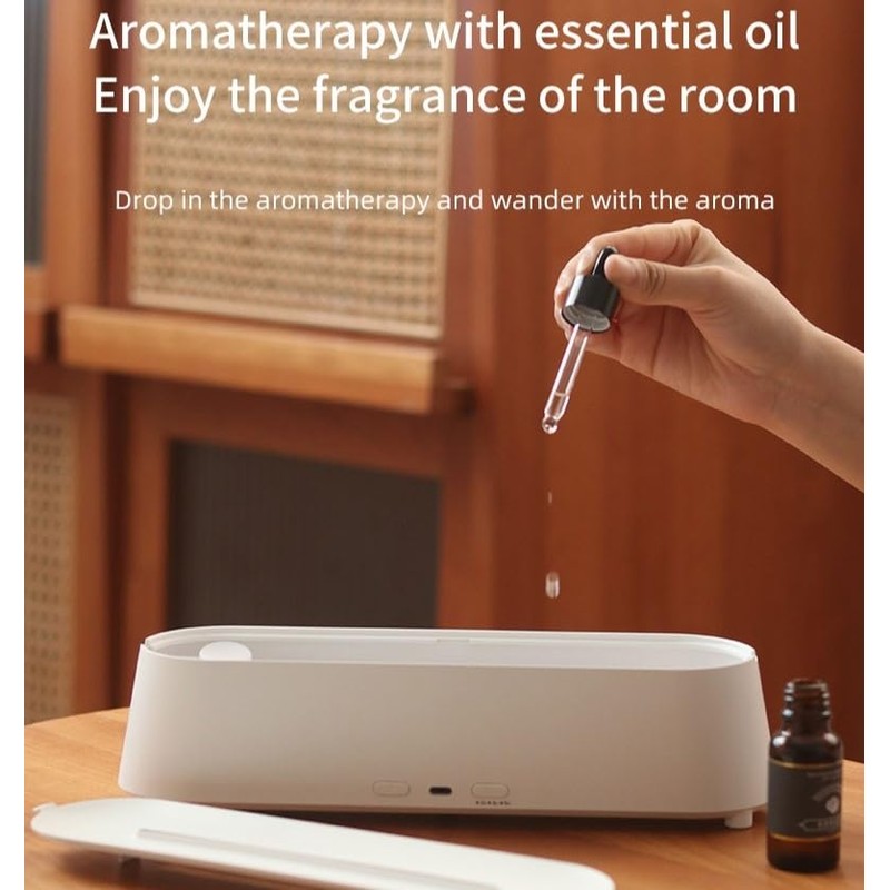 Fireplace Flame Diffuser by AlphaDesignLuxe, 200ml Cool Mist Ultrasonic Humidifier