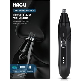Cortapelos de nariz para hombres y mujeres, cortapelos eléctricos con cuchilla de acero inoxidable reemplazable, potente motor de 8000 rpm, uso en húmedo/seco, bloqueo de viaje, diseño