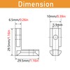 12 Sets 1010 Series L-Shape Inside Corner Connectors, 12pcs 1010