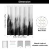 ORTIGIA Black and White Misty Forest Shower Curtain for Bathroom,