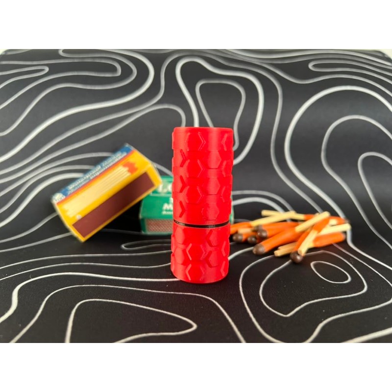 MatchCap Waterproof Match Case and Striker, Match Box, Waterproof Container