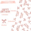 Rose Gold Bow Happy Birthday Confetti Tying The Knot Confetti