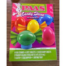 PAAS Easter Egg "Candy Shine" new old stock - stands, dye tablets, gloss