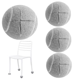 Precut Tennis Balls for Walkers, 4PCS 2.6 Inch Heavy Duty Chair Leg Floor Protectors, Mute Non Slip Furniture Pads for Chairs, Desks Furniture Pads Floor Protectors for Walker Tennis Balls
