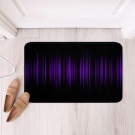 Feelyou Purple and Black 16"x24" 3D Printed Abstract Bath Mat