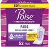 Poise Incontinence Pads & Postpartum Incontinence Pads, 6 Drop Ultimate