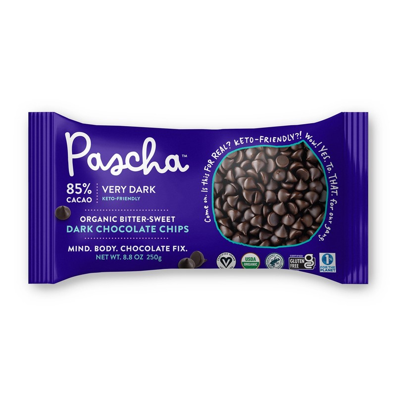 Pascha Chocolate Baking Chip, 85% Caca, 8.8 oz