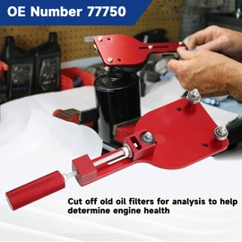 Oil Filter Cutter, 77750 Efficient Practical Zinc Alloy Oil Filter Cutter Oil Filter Cutting Tool for 2-3/8 Inch to 5 Inch Filter Cutting Area (Red)