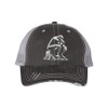 One Size Black/Grey Trucker Bigfoot The Thinker On A Tree