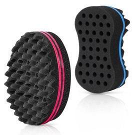 2pcs Hair Sponge Twist Comb, Curl Comb and Twist Brush for Men's Curls and Women's Natural Hair