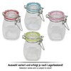 com-four® 4 x Preserving Jar with Clip Top Wire Clip