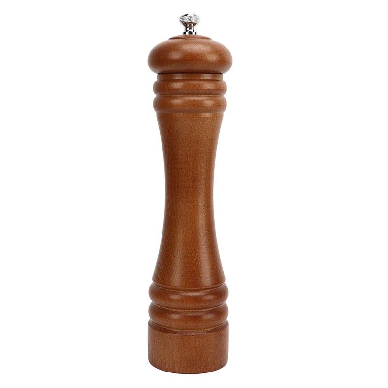 Wooden Pepper Grinder Refillable Rustproof Stainless Steel Core Manual Salt