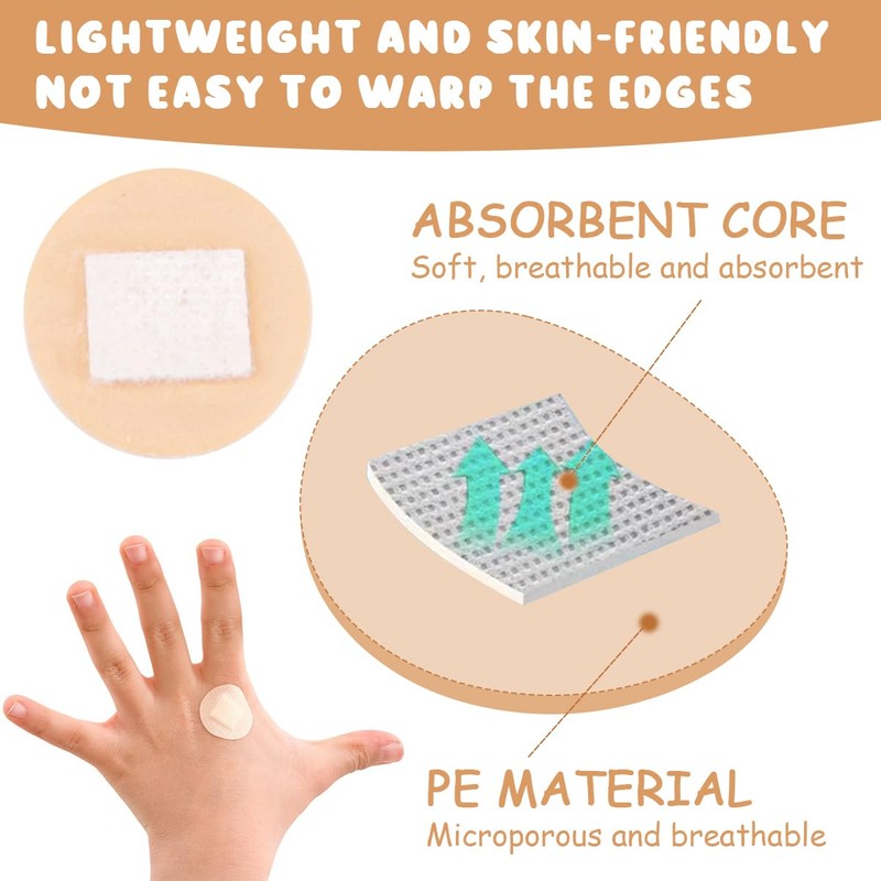 UPIQNG Band Aid Mini Round Bandages Water Resistant Wound Care