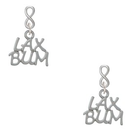 Delight Jewelry Silvertone LAX BUM Silvertone Infinity Post Earrings