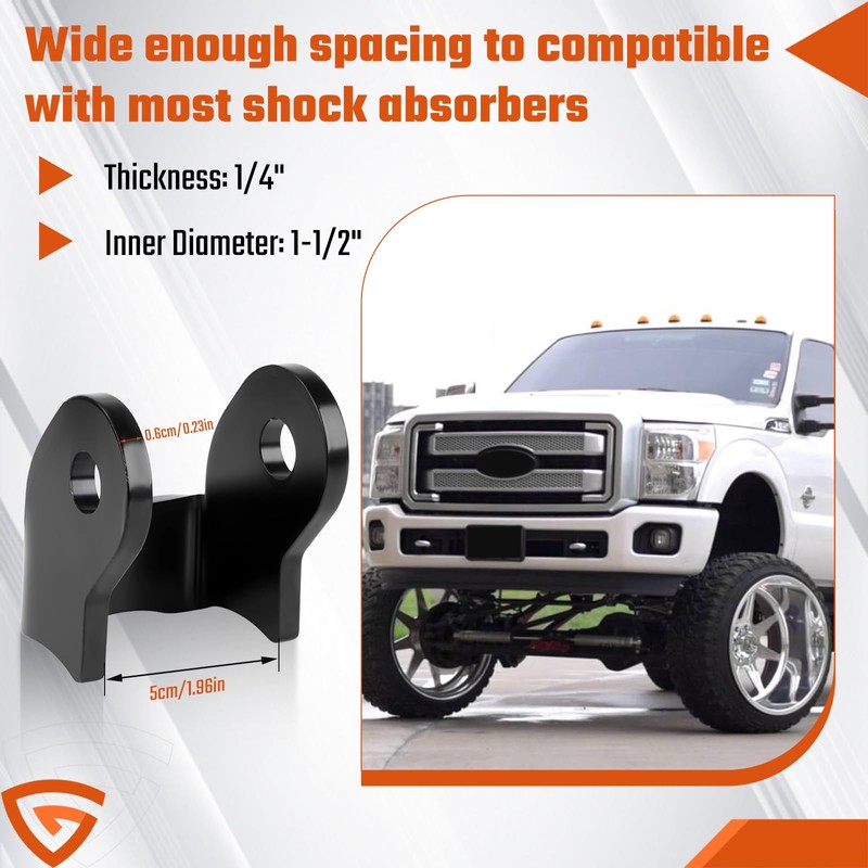 Heavy Duty Shock Brackets for Off-Road Trailers, Thick Weld-On Shock