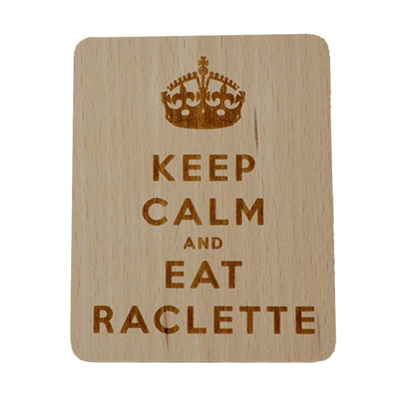 'Pack of 8 Raclette Mat Raclette Beech Wood/with Laser Engraving