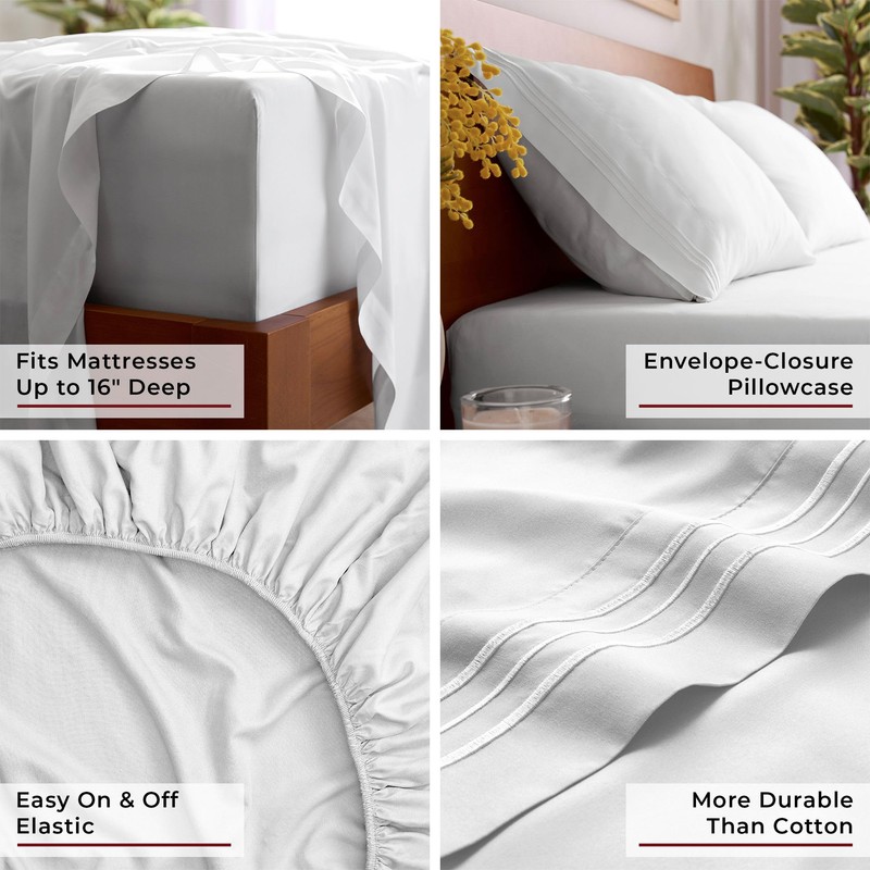 Mellanni Queen Sheet Set - 6-Piece Iconic Collection Bedding, (Including