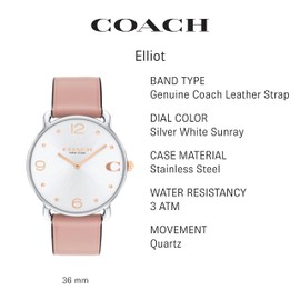 Coach Elliot Women's Watch | Elegant and Sophisticated Stles Combined | Premium Quality Timepiece for Everyday Wear | Water Resistant | (Model 14504199)