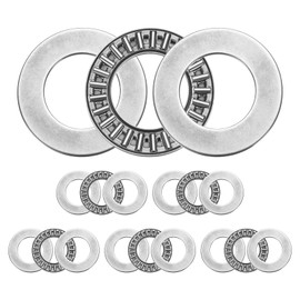sourcing map 6 Sets AXK2035+2AS Thrust Needle Roller Bearings with Washers, 20x35x4mm Chrome Steel Needles Roller Bearing, P5 (ABEC 5)